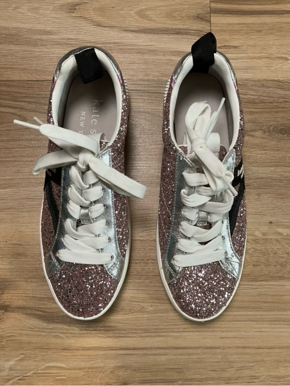 Kate Spade New York Pink Glitter Sneakers